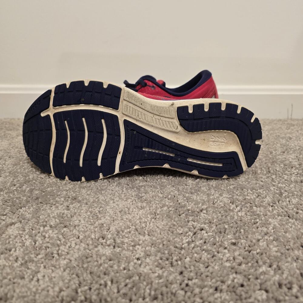 Brooks Glycerin GTS 19 Running Shoes Womens Sz 12 B Pink / Navy - Picture 6 of 7
